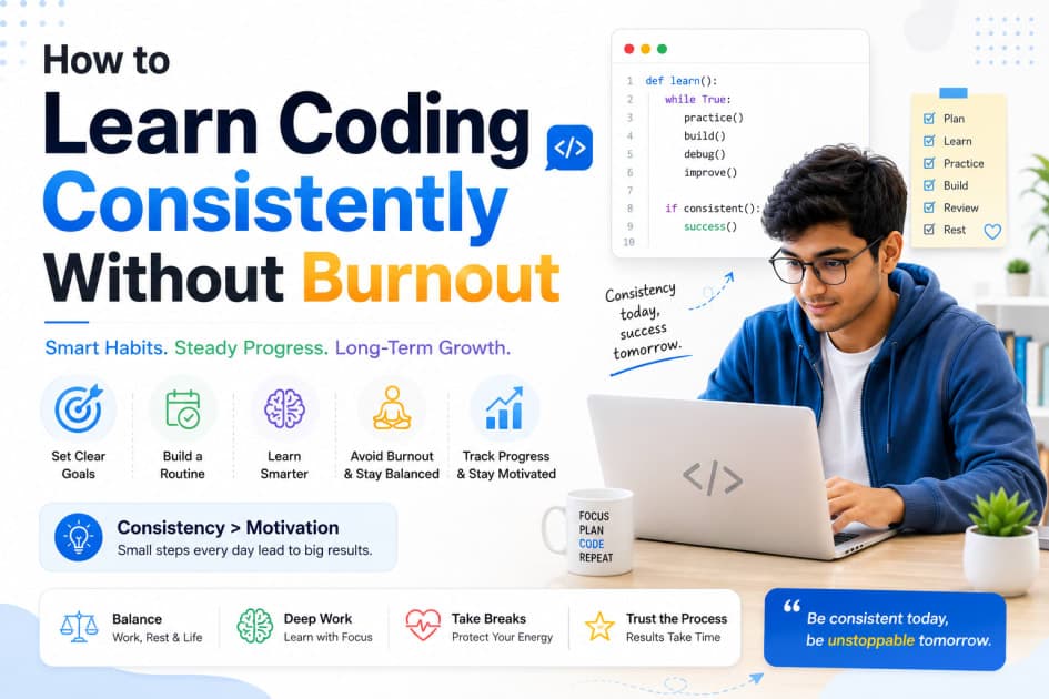 How to Learn Coding Consistently Without Burnout